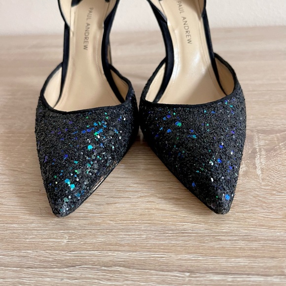 Paul Andrew twilight sparkle Suede Slingback heels Sz 9.5 - Picture 5 of 7